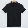 230g Double-sided Cotton Air Layer Shirt Collar Polo Shirt Men Short-sleeved T-shirt Solid Color Business Men's Polo Shirt