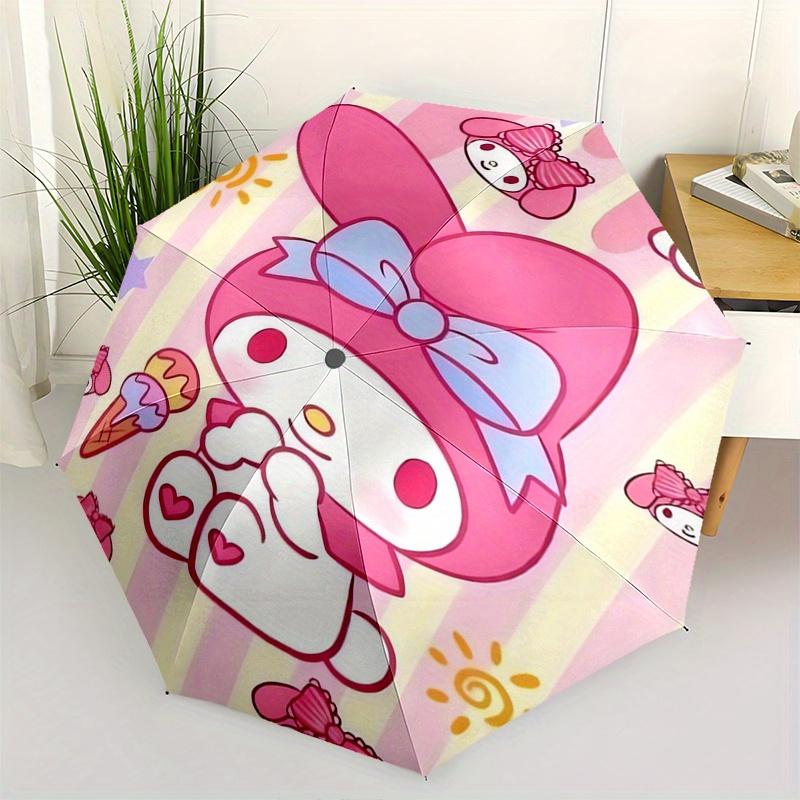 

My Melody,Sanrio Automatic Folding Umbrella-Simple 8-Rib Design, Bright Cartoon Pattern, Durable Iron Frame, Suitable For Travel, Outdoor, B