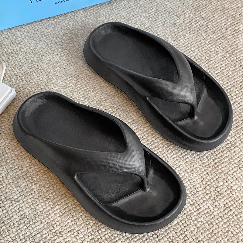 Flip-flops women's summer new beach pinch slippers women's heightening non-slip outer wear seaside