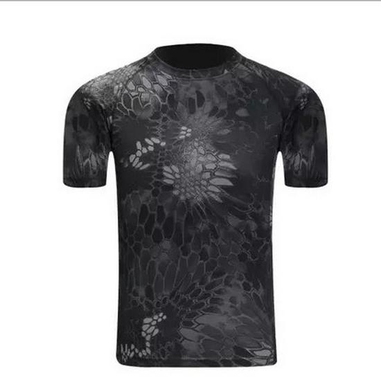 Men's Korean Style Camouflage Short Sleeve T-shirt, Special Forces Slim Fit Military Summer Tee, Trendy.
