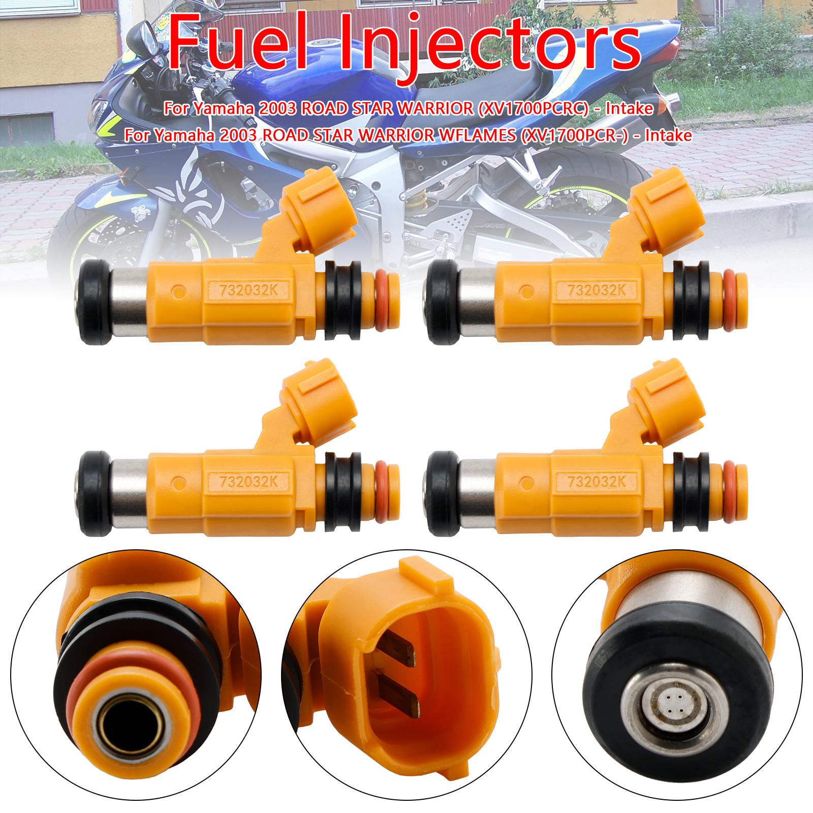 

4PCS Fuel Injectors 5FL-13761-00-00 For Yamaha FJR1300 Road Star Warrior XV1700