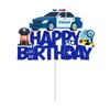Police Children Themed Birthday Cake Paper Plugin Set Party Props Decoration