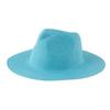 Women's Jazz Straw Hat with Wide Brim - European & American Style Panama Sunshade Fedora