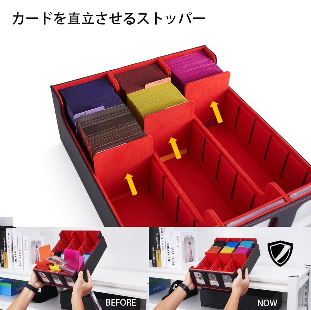 Deck Trading Card Card Storage Holds Trading with and Card Compatible with and Other Card Games with Red 3 Case, Case, Box, 2300+ Cards, Window,