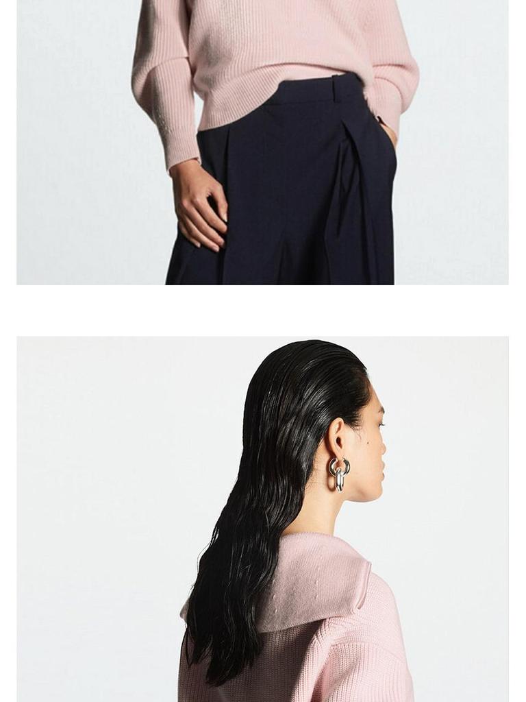 Women's Half-Zip Stand-Up Collar Sweater - Soft, Loose, Lazy Style Knit for Autumn & Winter