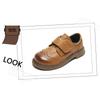Retro Fashion Leather Children's Leather Shoes Soft Sole Boys Black British Style Performance Shoes