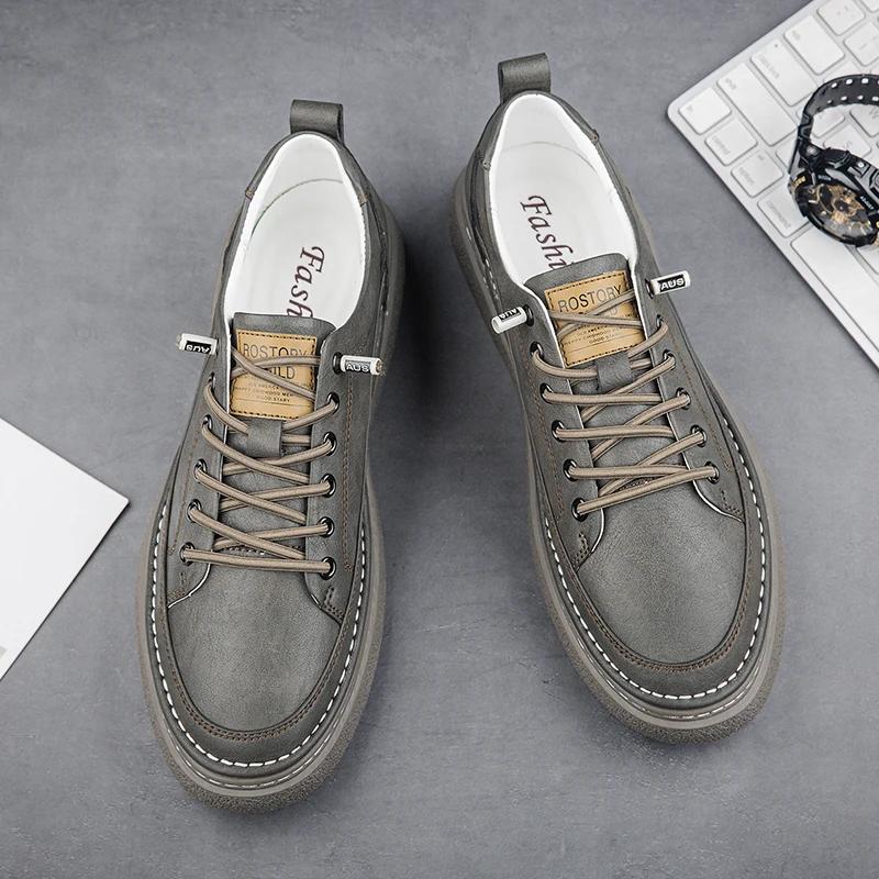 New Genuine Leather Mens Shoes Business Shoes Breathable Casual Shoes Comfortable Walking Sneakers Shoes Male Oxford Shoe