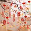 1-30pcs New Year Hanging Ornaments for  Blessing Plant Bonsai Pendant  Chinese Plants Door Decor Lunnar Year Party Supplies