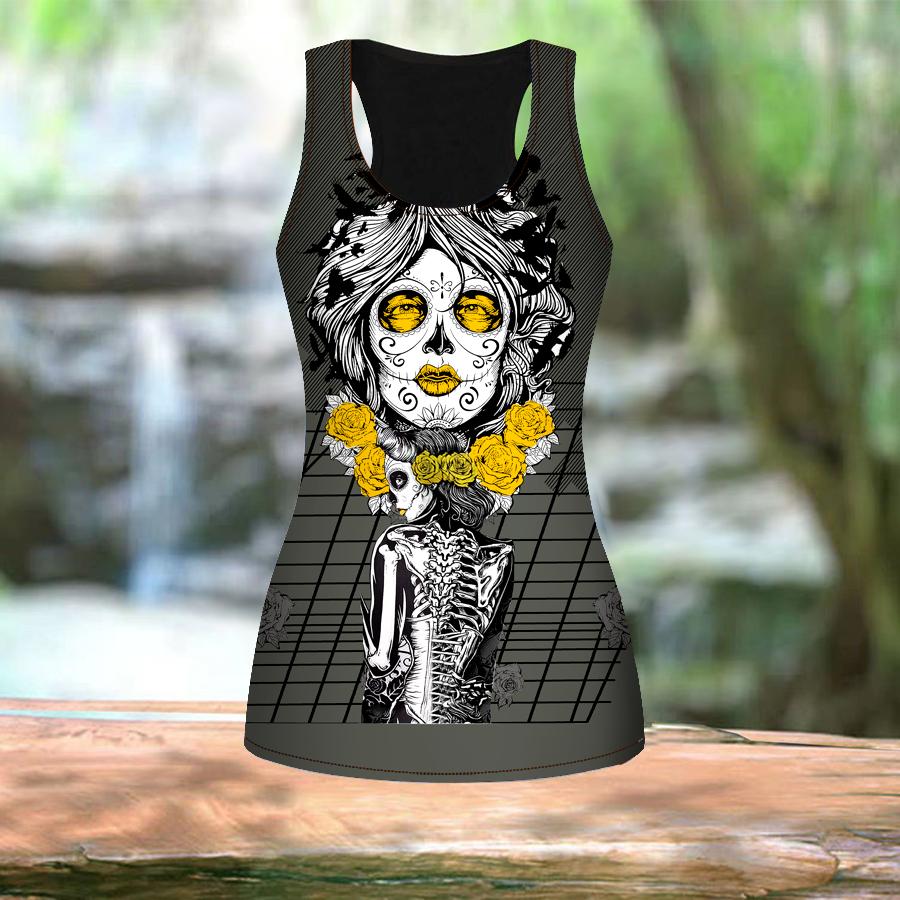 3D Цветочный Череп Печати Женщины Тренировки Йога Тренажерный Зал Печатные Летние — фото 10