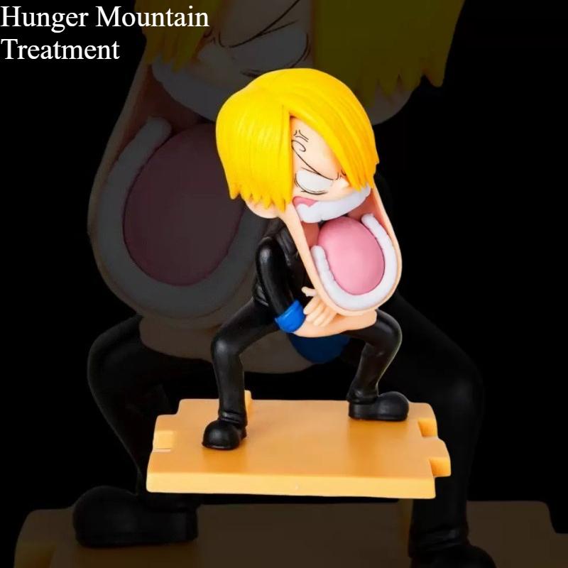 

One Piece Q Version Anime Action Figures - Luffy, Zoro, Sanji Hungry Trio Desktop Decor Collectible Toy Gift