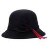 Women Hat Eye-catching British Style Faux Wool Vintage Felt Bowler Women Hat for Autumn