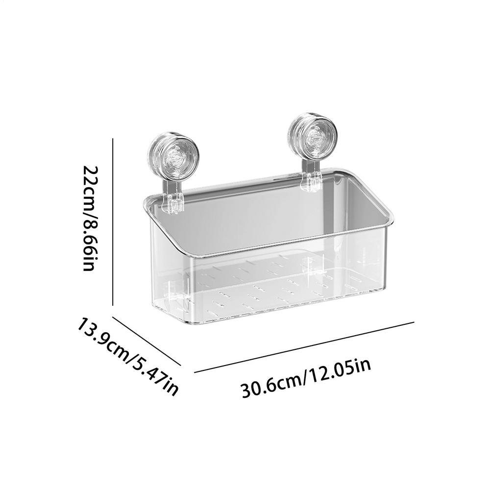 

Shower Organizer Suction Cup Wall Storage Basket Heavy Duty Bathroom Shelf For Shower Kitchen Apartment Laundry Dormitory красный
