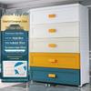 Multilayer Plastic Storage Cabinet: Drawer-Style for Bedroom and Nursery 