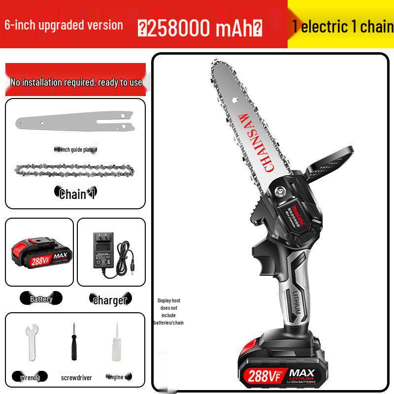 Rechargeable German Lithium-Ion Wireless Handheld Chainsaw for Tree Pruning and Small Felling