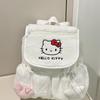 New cute large-capacity backpack cute flip backpack going out plush schoolbag