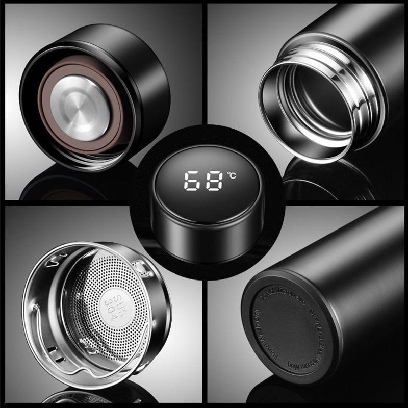 GFOU9 Car Temperature Display Thermos Cup Stainless Thermos Bottle For BMW X1 X2 X3 X4 X5 X6 F49 F39 F25 G01 F16 G06 G07 F25 F30