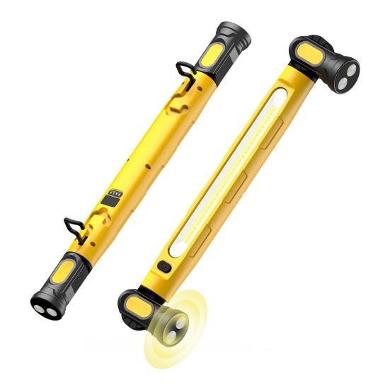 Magnetic COB Work Light with Hooks Rechargeable Adjustable Angle Underhood Work Light Portable Emergency