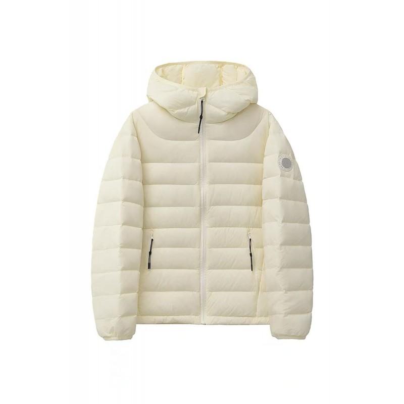Womens Short Hooded Down Jacket 90% White Duck Lightweight Winter Coat Students Unisex