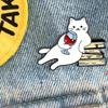 Set of 4 Cat Pin Stylish and Cute [Comfortable Suyasuwa] Badges, Pins, Brooches, (Musical Instrument)