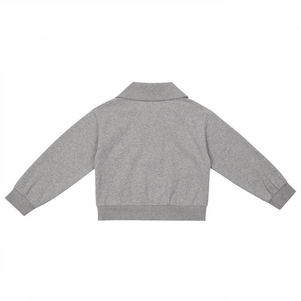 Tiffany Gray Half Zip Sweatshirt T54uat040