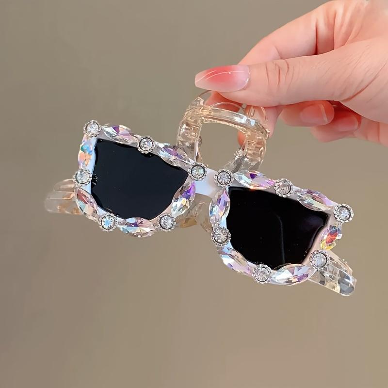 

Элегантная модная заколка для волос со стразами - Большая акриловая заколка-акула для женщин, Идеально подходит для Дня святого Валентина и повседневного гламура