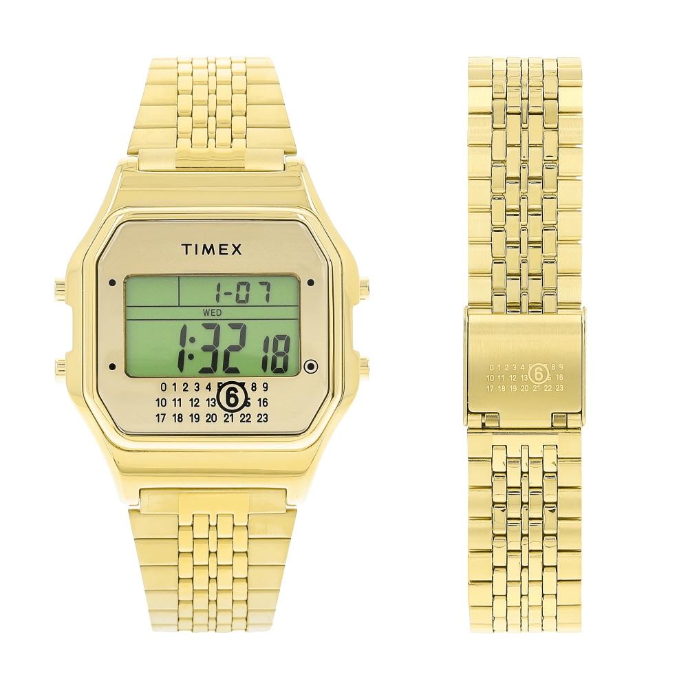 Trendmecca Watches Men's Maison Margiela Timexxmm6 Digital T80 Unisex Metal Watch Gift Set