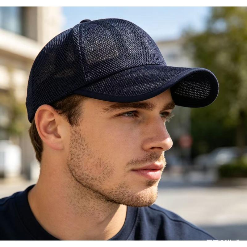 Yiran Bag Men's Summer Hat Openwork Brim Breathable Mesh Cap Outdoor Sports Sunscreen Baseball Wo Sunhat