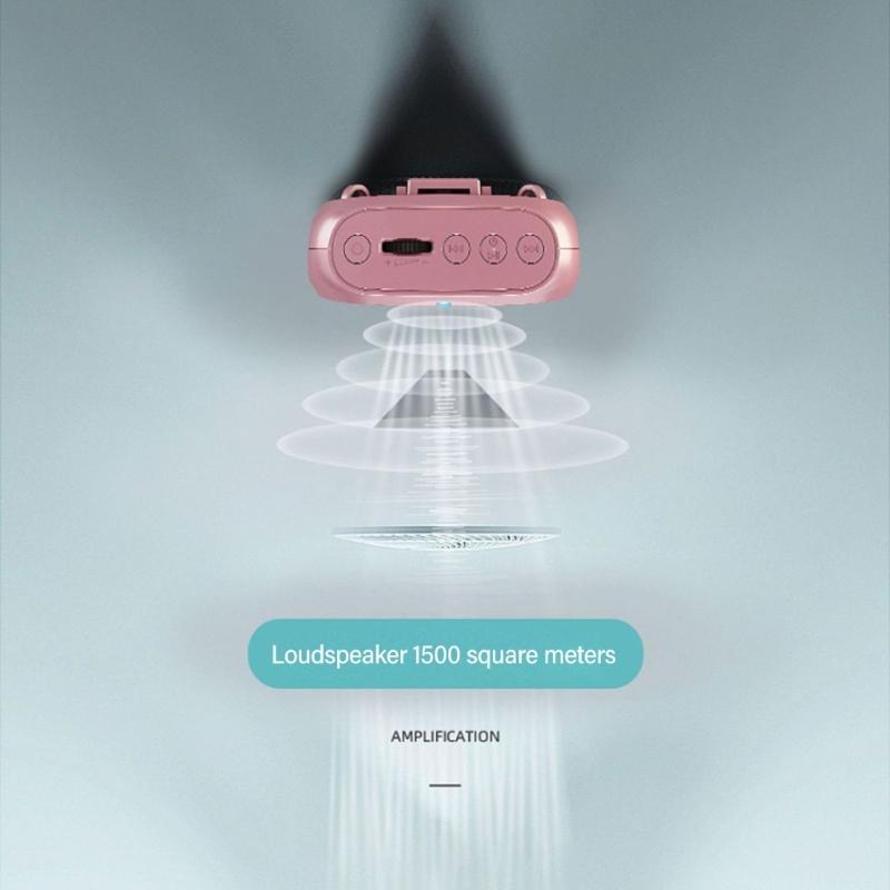 Headworn Microphones Loudspeaker Rechargeable Waist Clip Amplifiers with Long Battery for Teachers and Guides