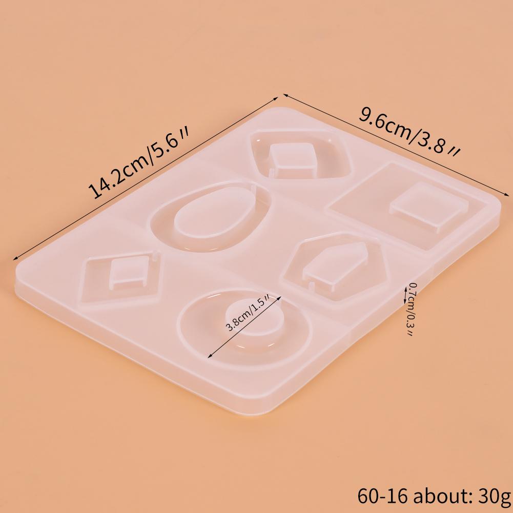 Geometric Silicone Earring Mold Pendant Keychain Necklace Jewelry Craft Making Round Square Heart Star Moon Epoxy Resin Mould