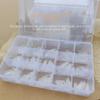 Transparent Detachable Nail Extension Storage Box with 15 Compartments