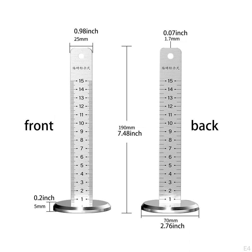 Equal Height Ruler Ceiling Leveling Special Round Base Portable Ceramic Tile Tool Vertical