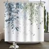 Watercolor Green Leaf Shower Curtain for Bathroom Vines Plant Nordic Minimalist Polyester Botanic Curtain for Home Hotel 180x2