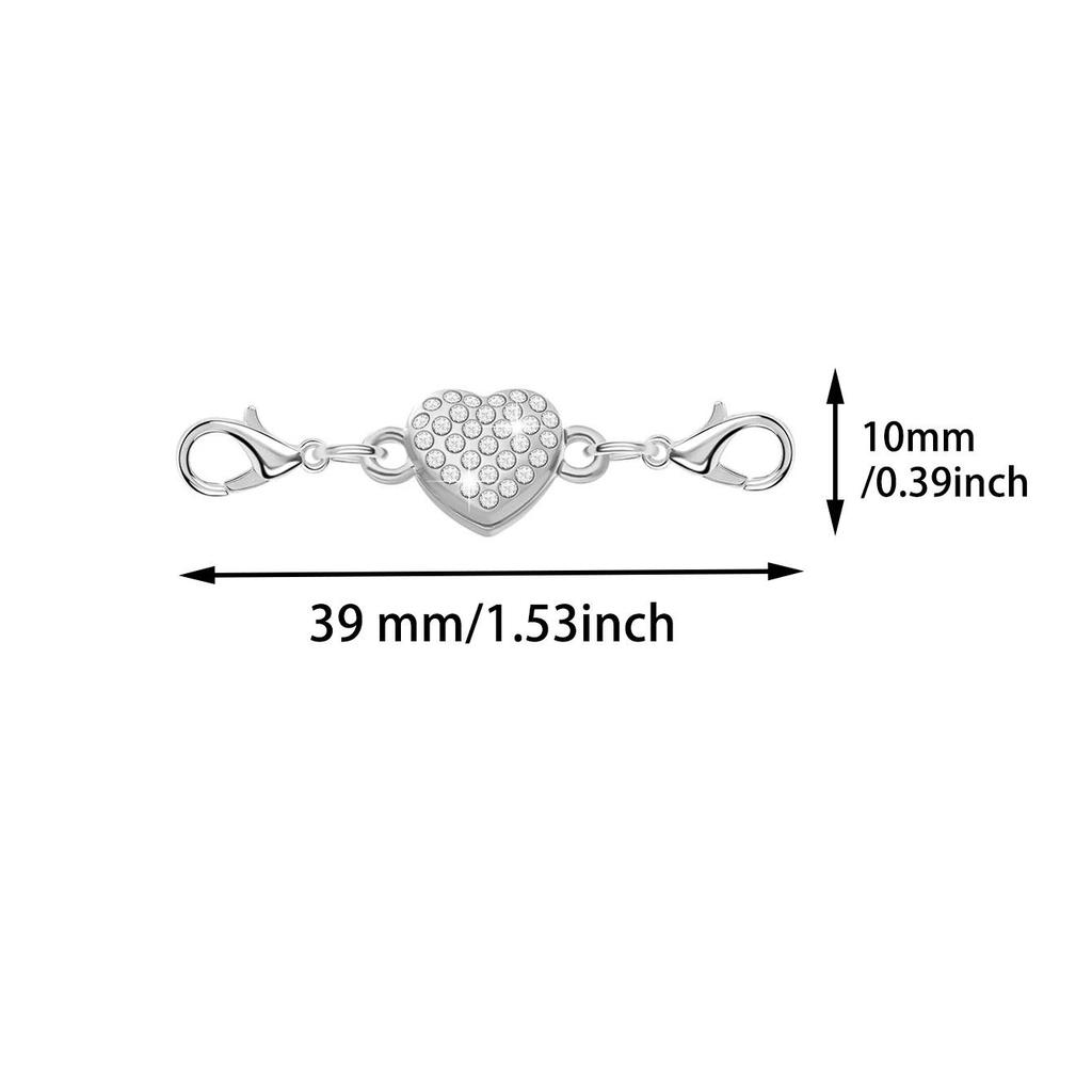 12-Piece Magnetic DIY Bracelet & Necklace Set with Heart & Round Connectors