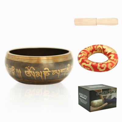 Juego de Cuencos Tibetanos Cantores Martillados a Mano Nepal Cuenco Sonoro de Meditación para Yoga Meditación Atención Plena Sanación