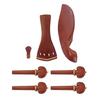 7Pcs Violin Knobs Violino Tailpiece and Pegs Hand Carving Wood Violin Parts