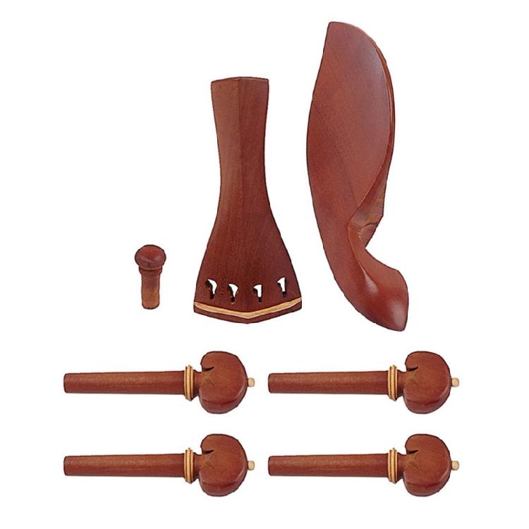 7Pcs Violin Knobs Violino Tailpiece and Pegs Hand Carving Wood Violin Parts