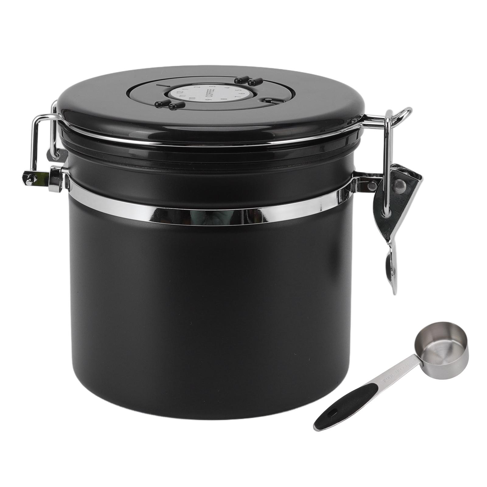 

1.2 л Кофейная банка из нержавеющей стали Герметичная банка для хранения Контейнер для хранения продуктов для домашнего использования Белый L(for 6.5-9kg) чёрный