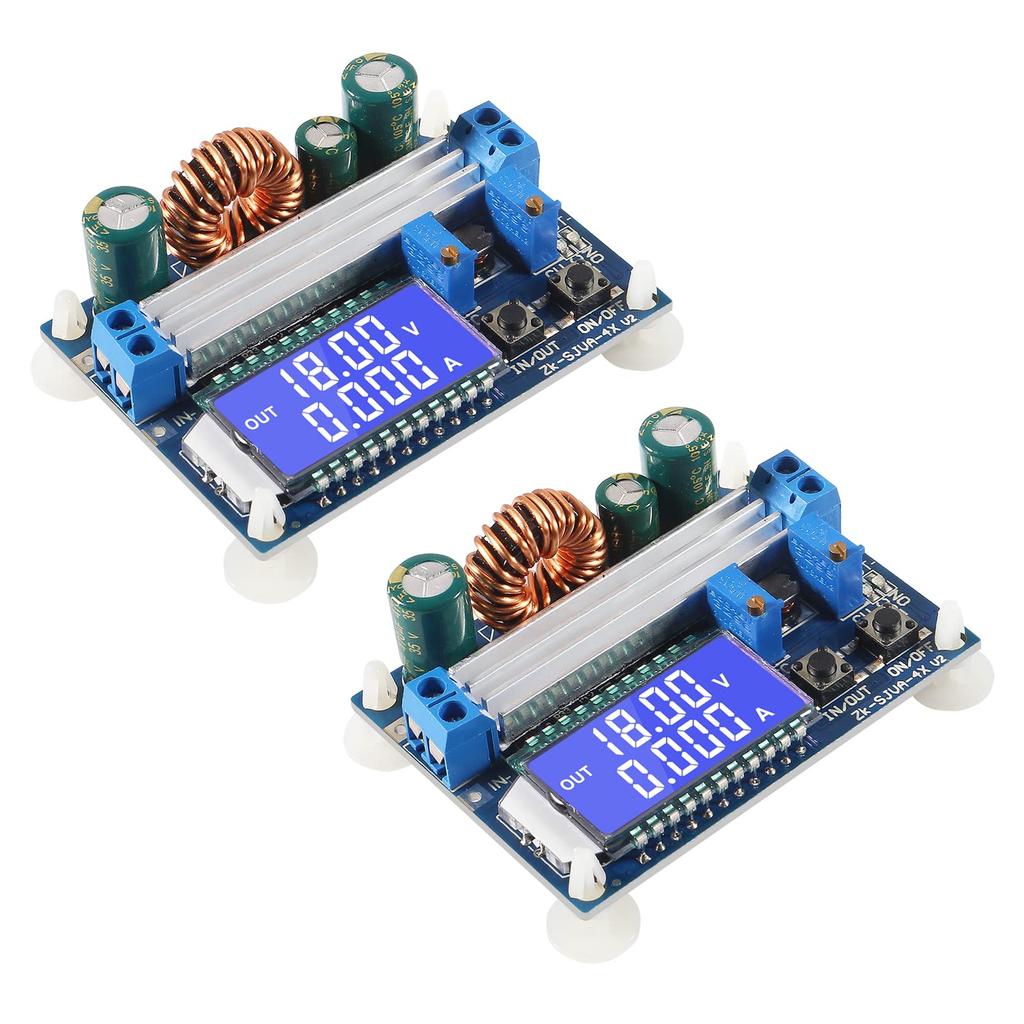 1/2 Stück DC-DC Buck Boost Konverter Modul 5,5-30V auf 0,5-30V 3A 35W Einstellbarer Step-Up-Down Spannungsregler LCD-Anzeige Leistung