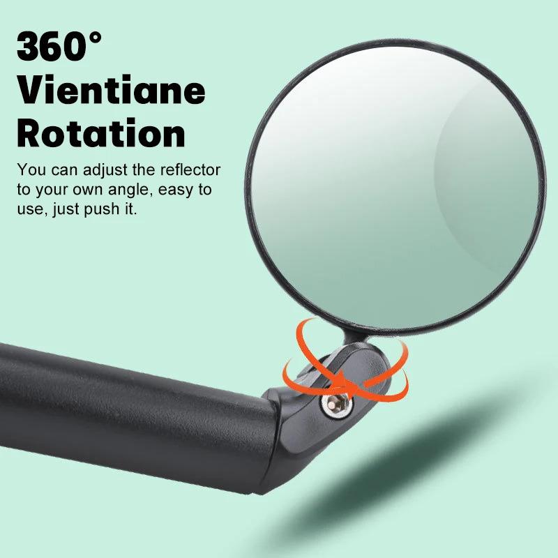 1PCS Universal Bicycle Rearview Mirror Adjustable Rotate Wide Angle Cycling Handlebar Rear View Mirrors for MTB Road Accessories