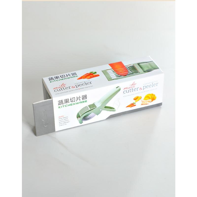 Multifunctional Kitchen Vegetable Fruit Slicer Stainless Steel Salad Cutter Chopper Tool