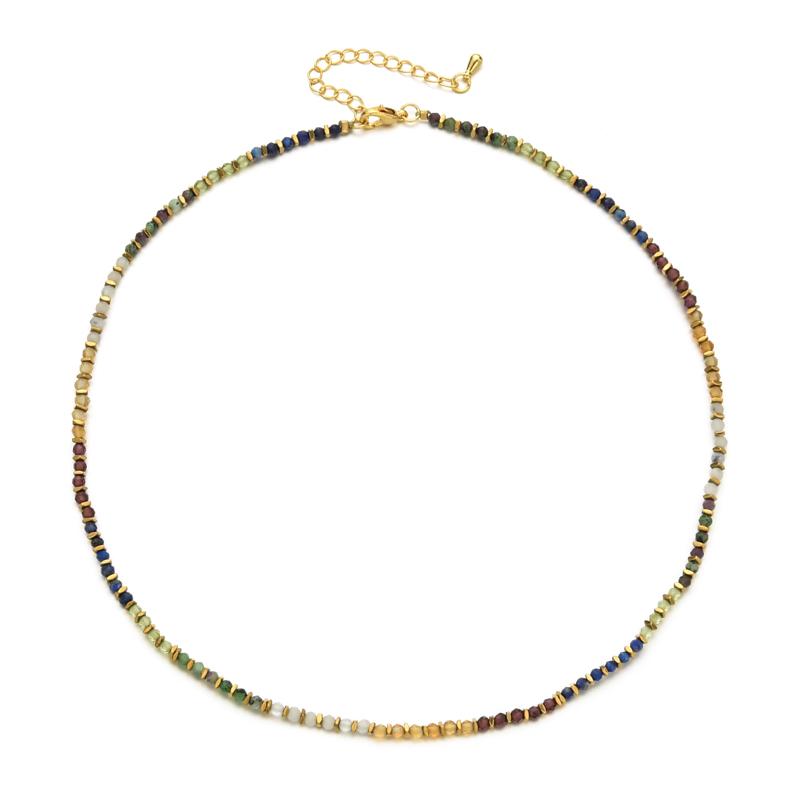 ZMZY Vintage Unique New Natural Stones Simple Choker Necklaces Women Beaded Collar Necklace Designer Jewelry Bijoux