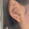 youngglow 14k flat cubic sparkle piercing
