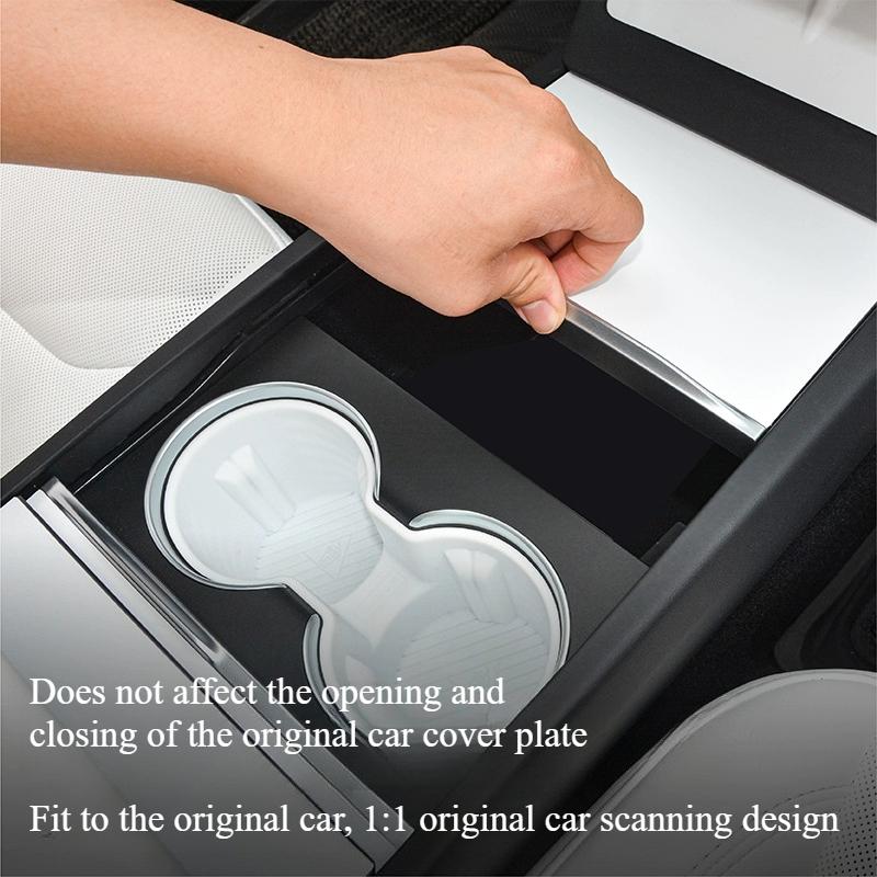 For Tesla Model Y Juniper 2025 Central Control Storage Box Rear Air Outlet Screen Frame Car White Trim Interior Suit Accessories