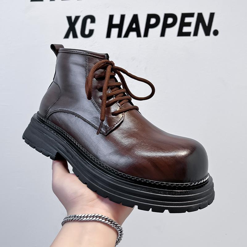 Men's British Martin boots thick-soled heightening outdoor locomotive boots high-top handsome trendy tooling boots 2279-A