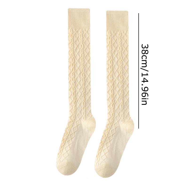 1Pair Polyester-cotton Breathable Mid Tube Socks Versatile Skin Friendly Activities Delicate Touch Good Elasticity