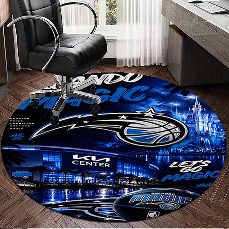 Orlando basketball Round Rug for Livingroom,Bedroom, Palyroom, Chair Rug, Area rug, Circle Carpet, Large Size Fan Christmas gift