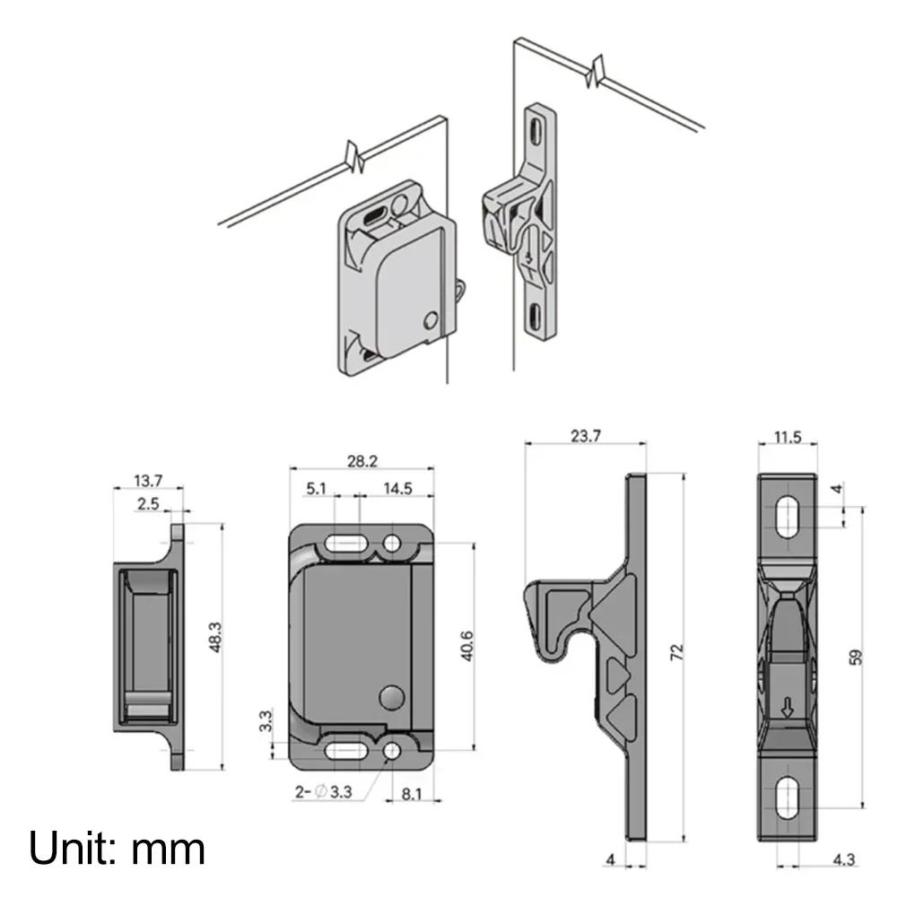 RV Cabinet Door Latch Without Screws Cabinet Latch Door Latch Set Screwless Installation Versatile Application