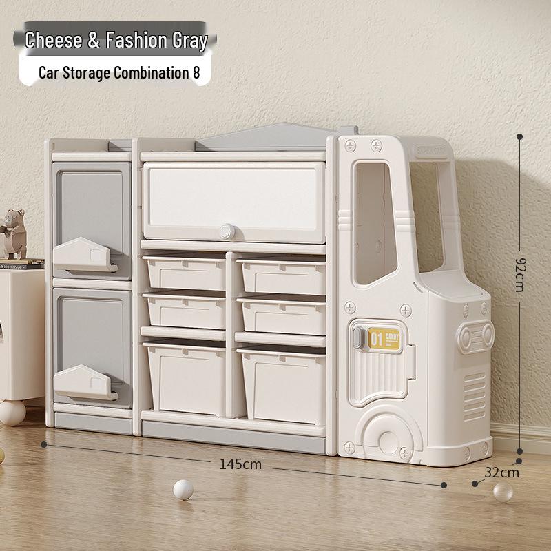 Children's Toy & Book Storage Rack - Plastic Organizer for Building Blocks, Small Cars, Sundries