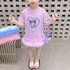 Girls Summer Short Sleeve Hoodie Dress Princess Casual Dress
