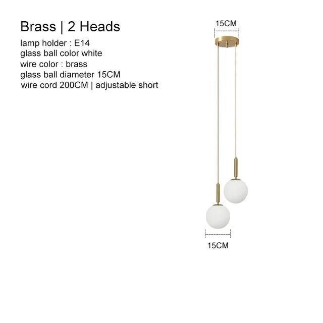 Modern Glass Pendant Light Brass Black Milk Ball LED Chandeliers Lighting for Bedroom Dining Stairs Ceiling Hanging Lamp Lustres